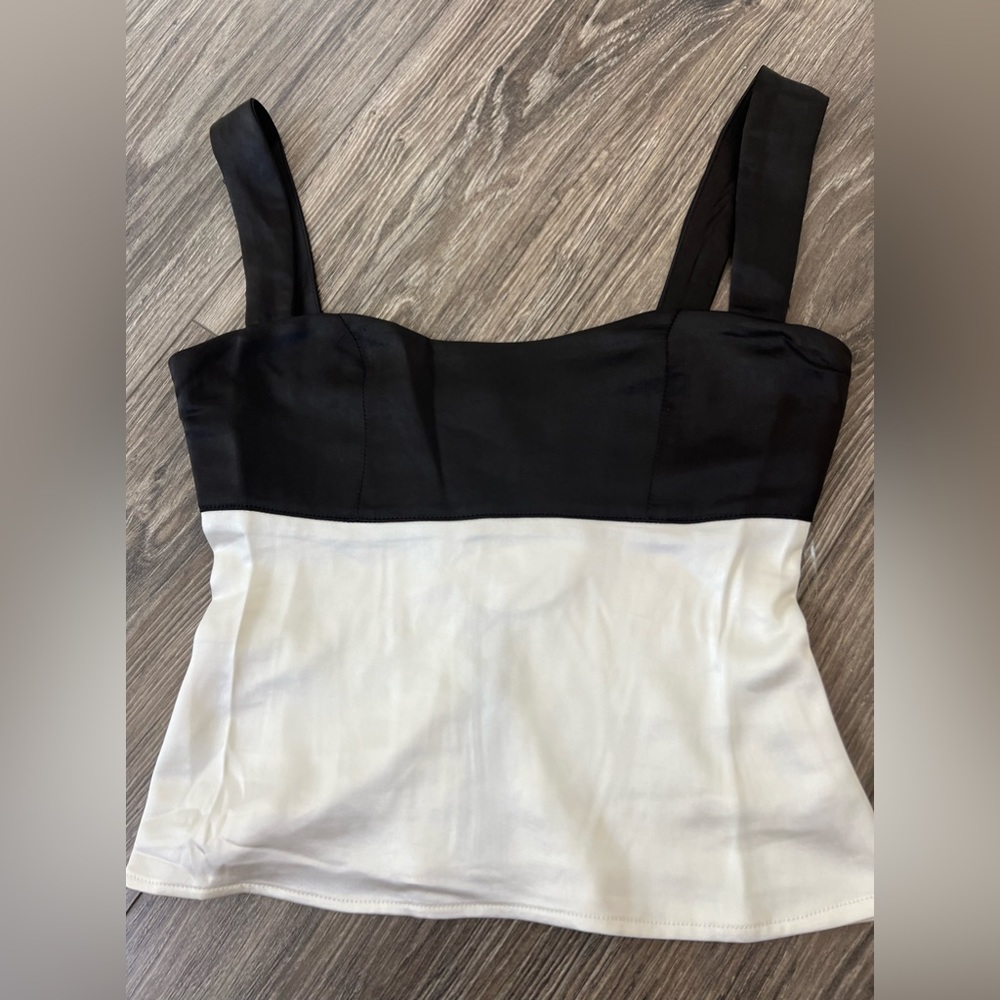 Princess Polly Chantell Top Black/Cream